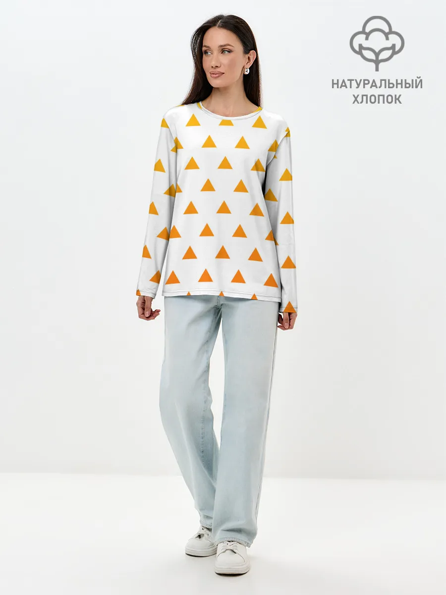 Лонгслив женский. Хлопок / КИМОНО ЗЕНИЦУ | ZENITSU KIMONO | KNY