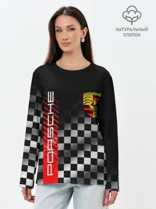 Лонгслив женский. Хлопок / PORSCHE / ПОРШЕ / ФИНИШ