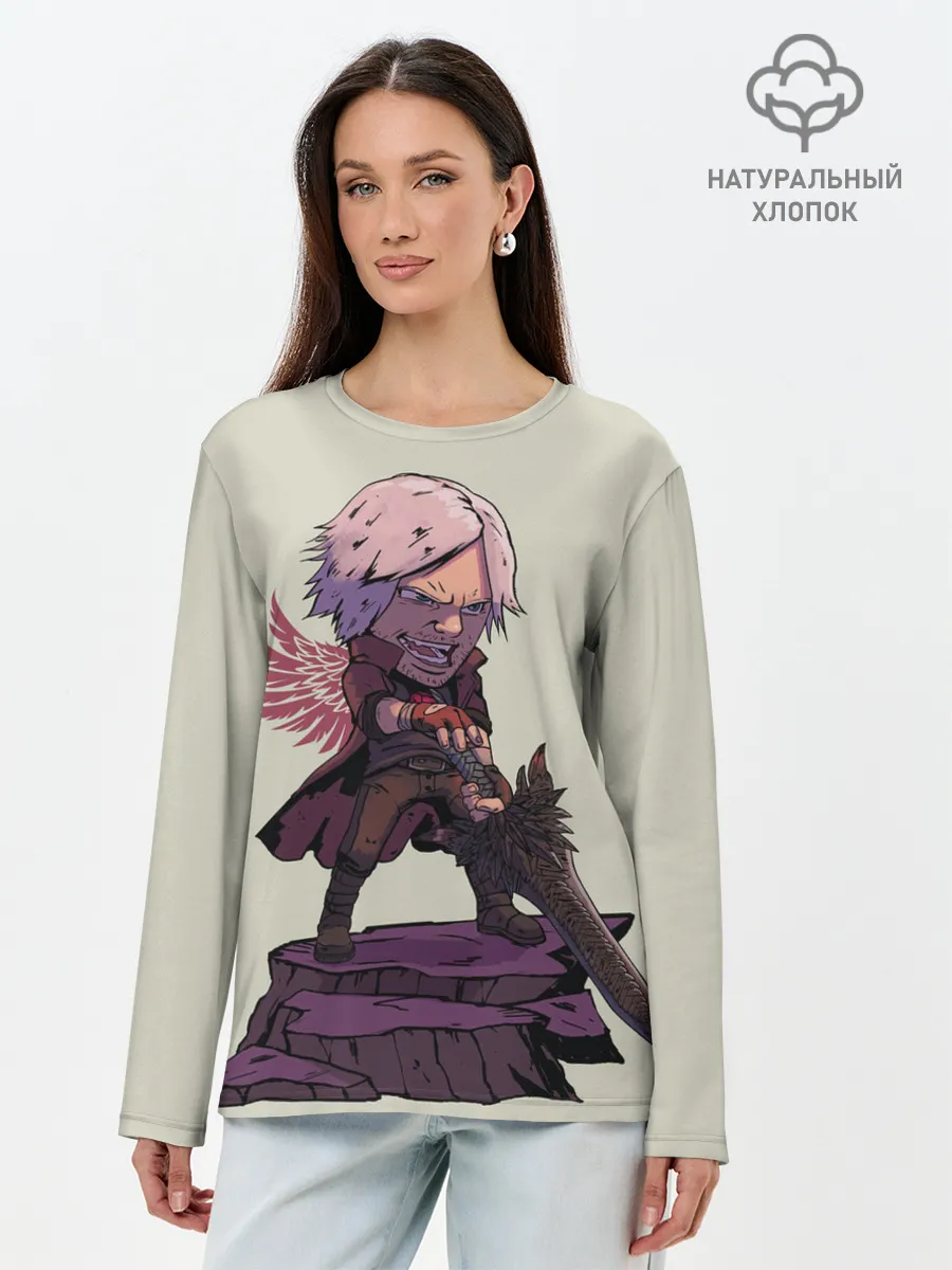 Лонгслив женский. Хлопок / Dante Big head