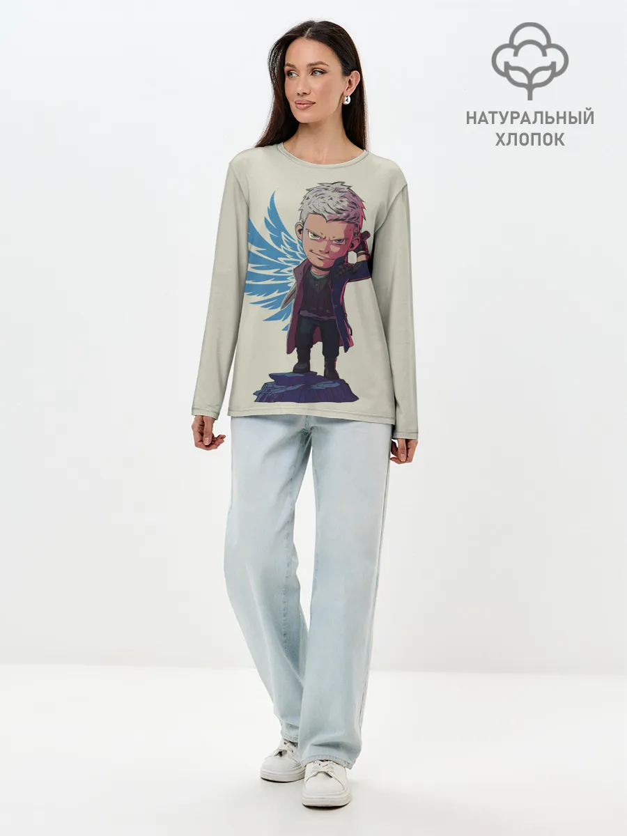 Лонгслив женский. Хлопок / Nero Big head