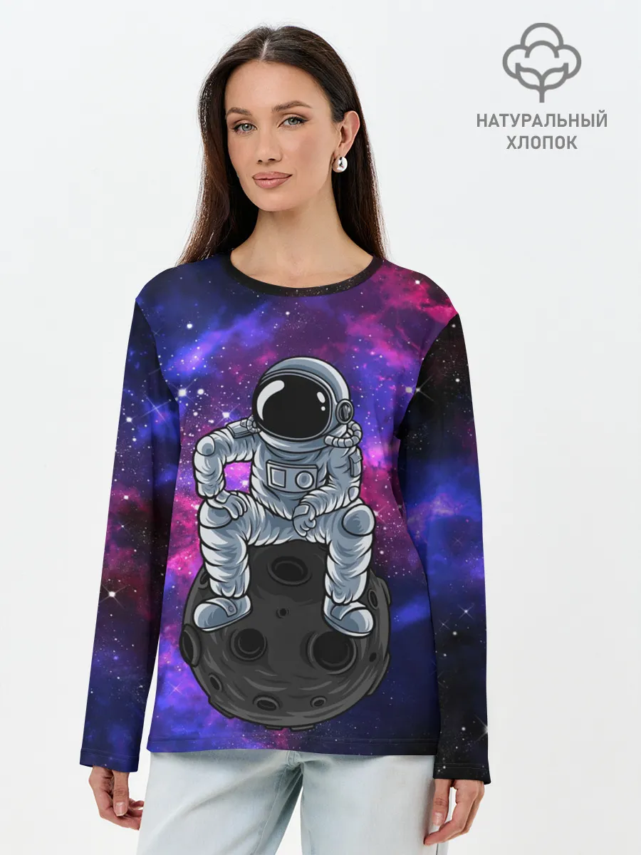 Лонгслив женский. Хлопок / Distant galaxy