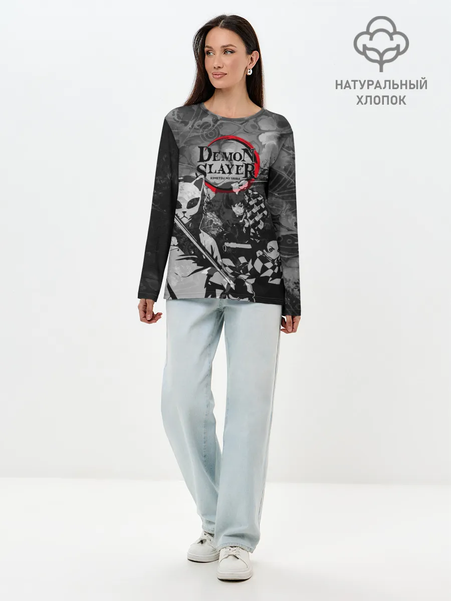 Лонгслив женский. Хлопок / The demons must die