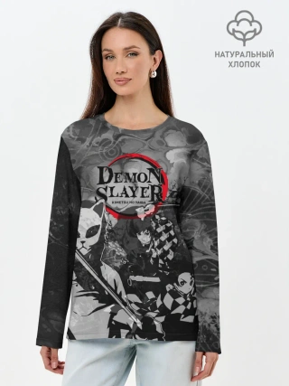 Лонгслив женский. Хлопок / The demons must die