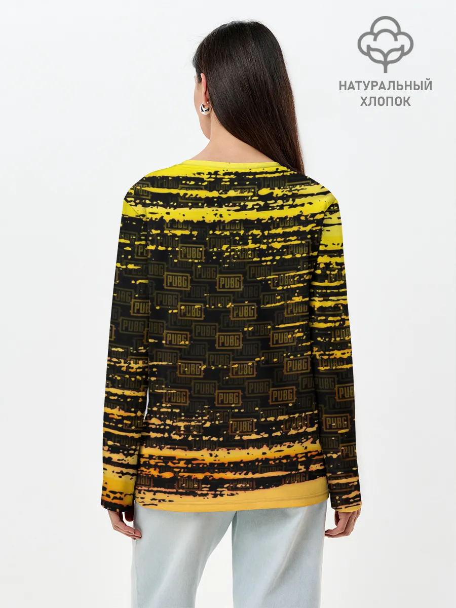 Лонгслив женский. Хлопок / PUBG / ПАБГ