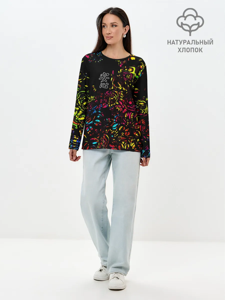 Лонгслив женский. Хлопок / Душевное спокойствие