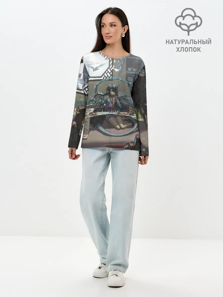 Лонгслив женский. Хлопок / Arknights Clay