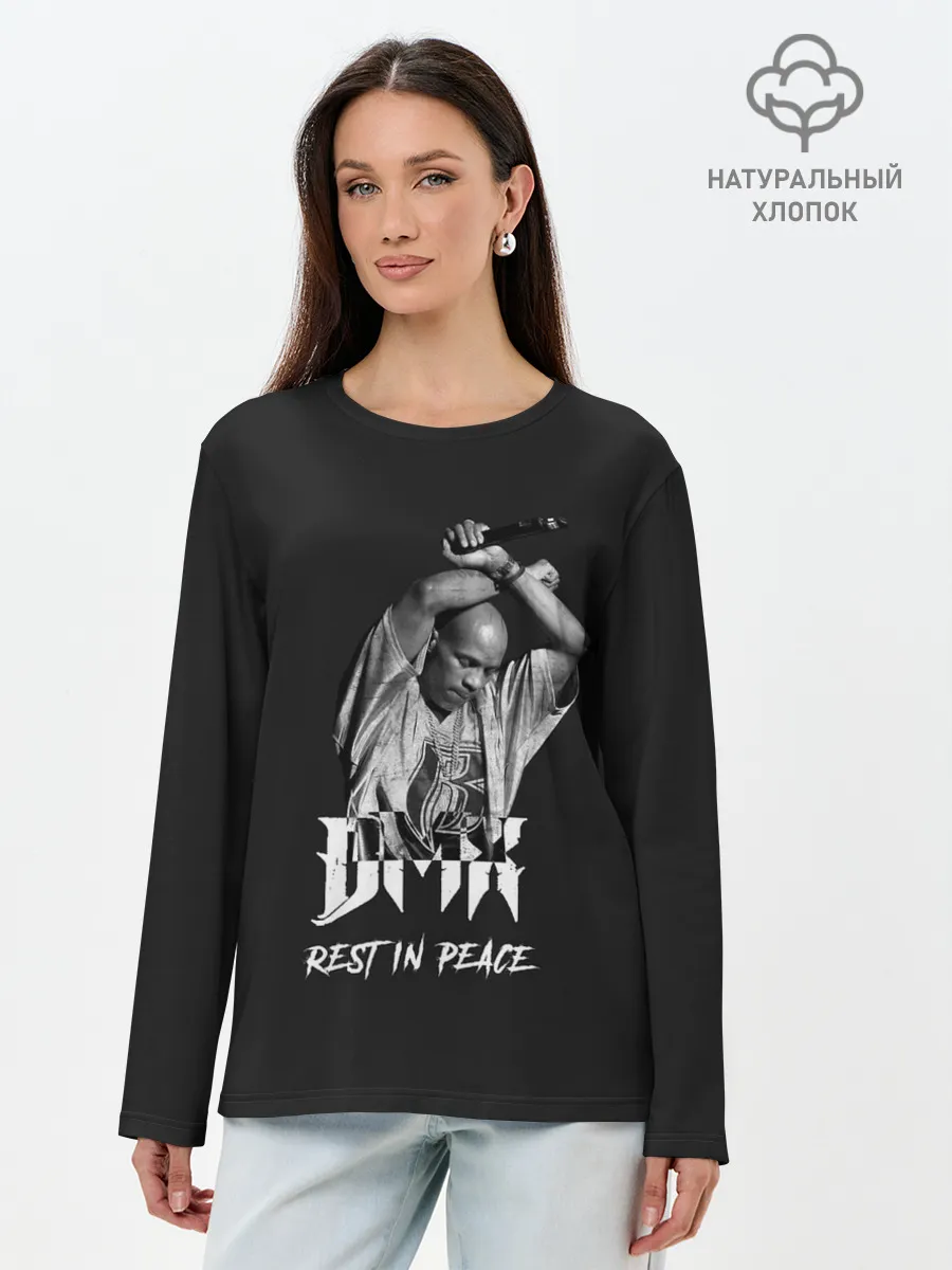 Лонгслив женский. Хлопок / Rest in Peace Legend. DMX