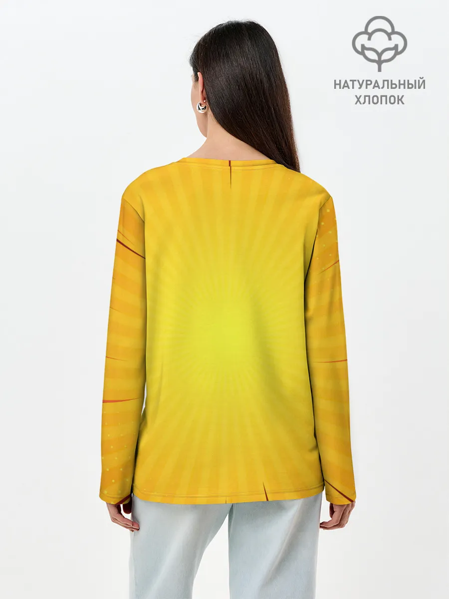 Лонгслив женский. Хлопок / Зеницу Агацума Kimetsu no Yaiba