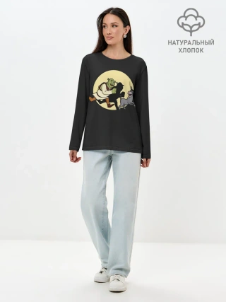 Лонгслив женский. Хлопок / Шрек и Осёл