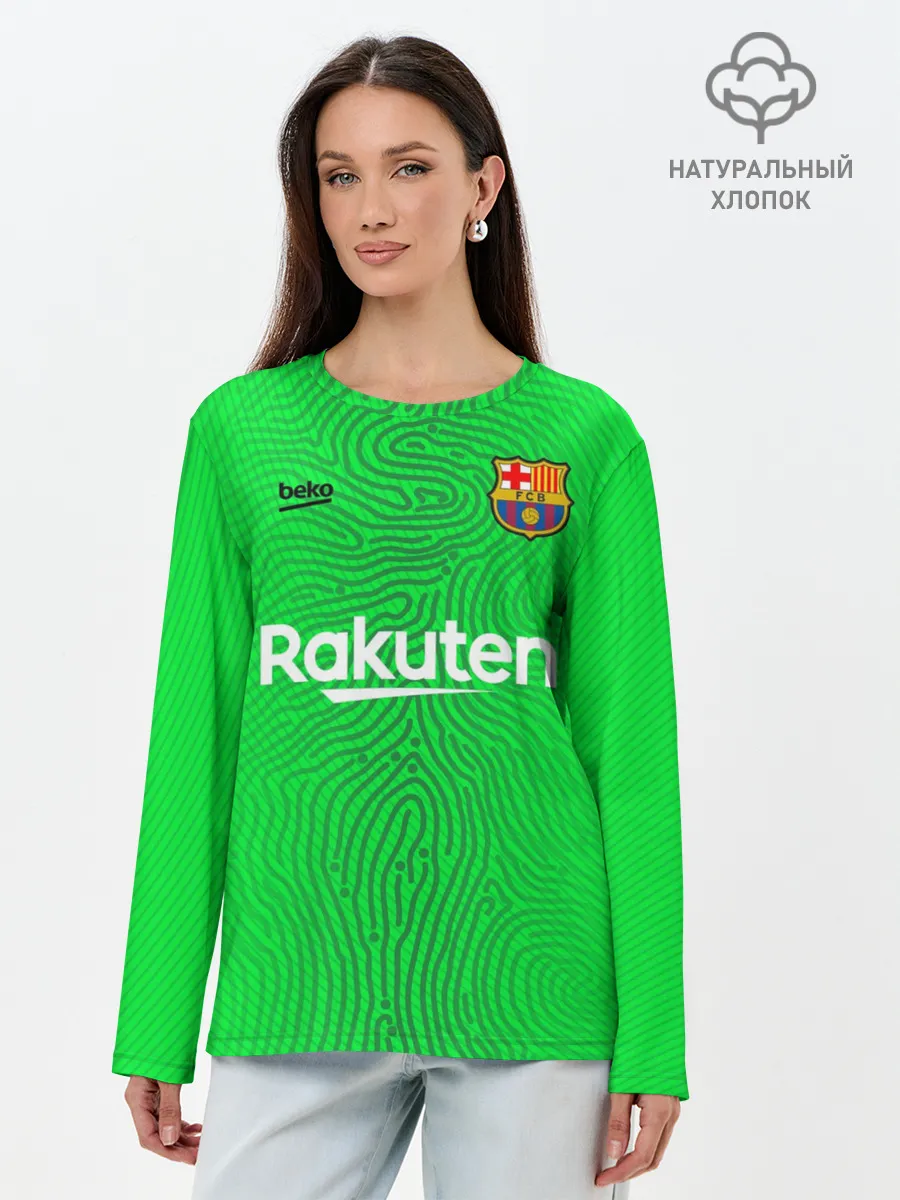 Лонгслив женский. Хлопок / FC Barcelona | Goalkeeper 2021/22