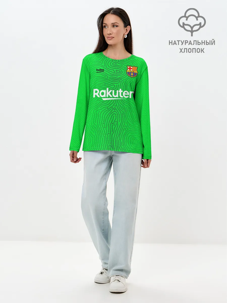 Лонгслив женский. Хлопок / FC Barcelona | Goalkeeper 2021/22