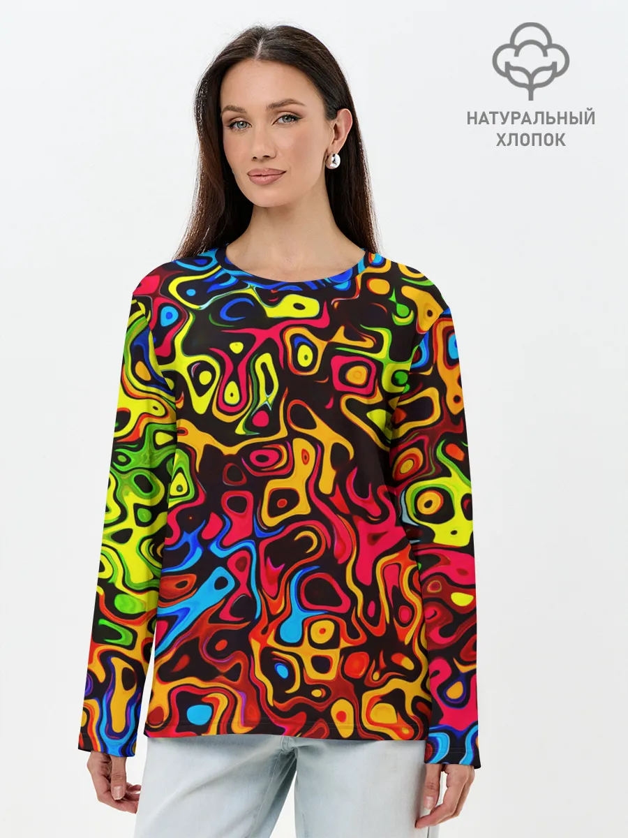 Лонгслив женский. Хлопок / LIQUID