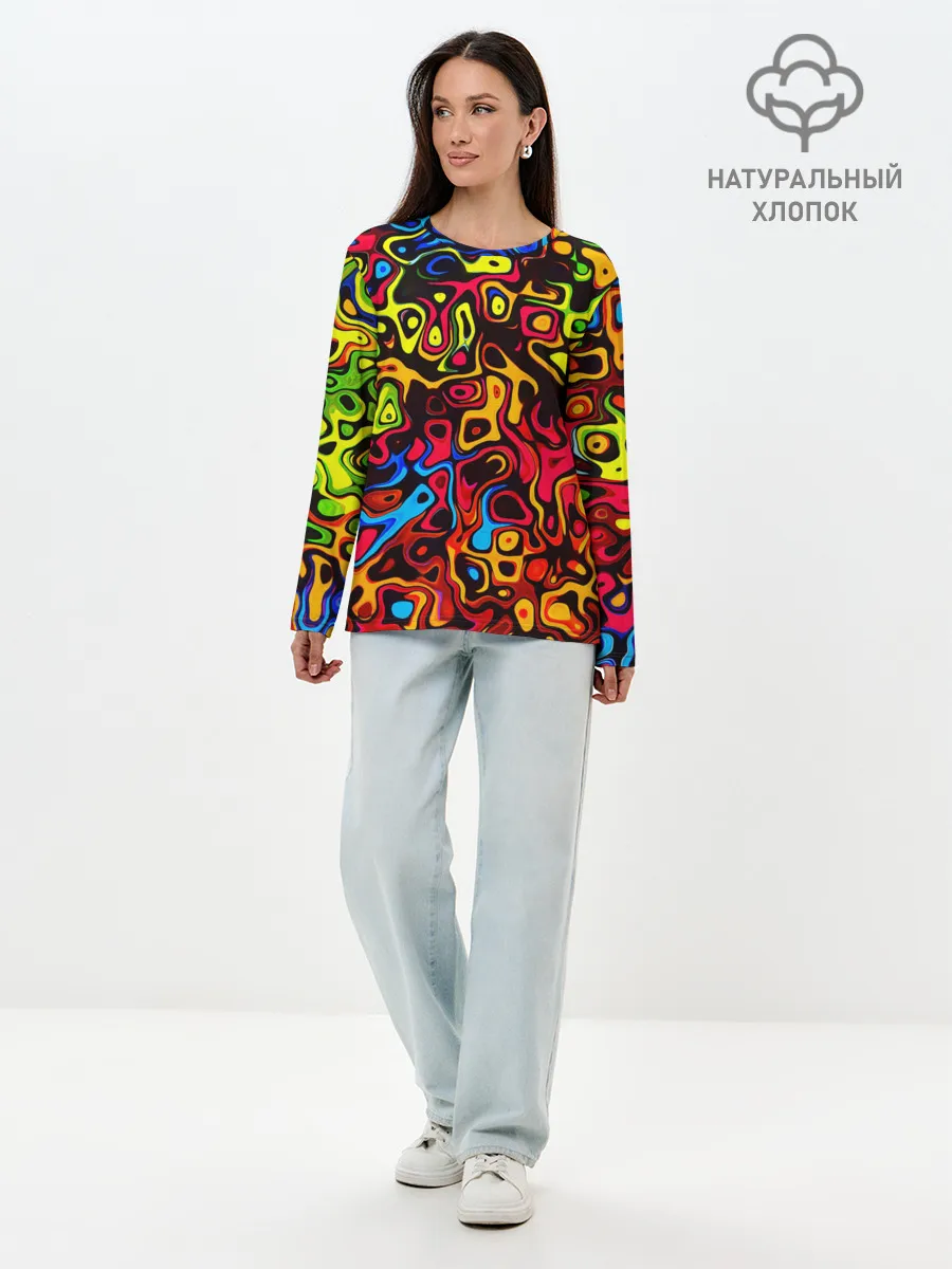 Лонгслив женский. Хлопок / LIQUID