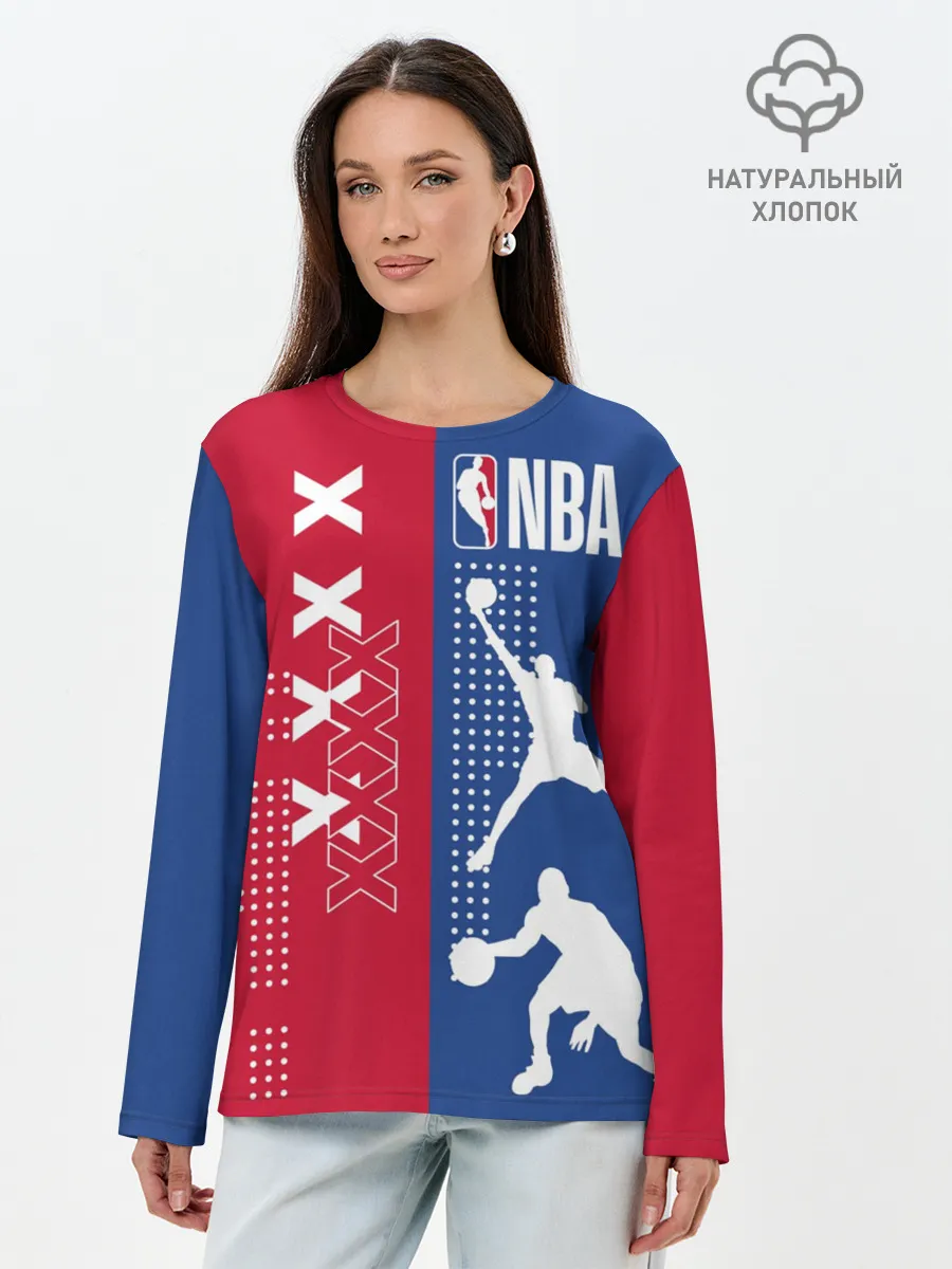 Лонгслив женский. Хлопок / NBA