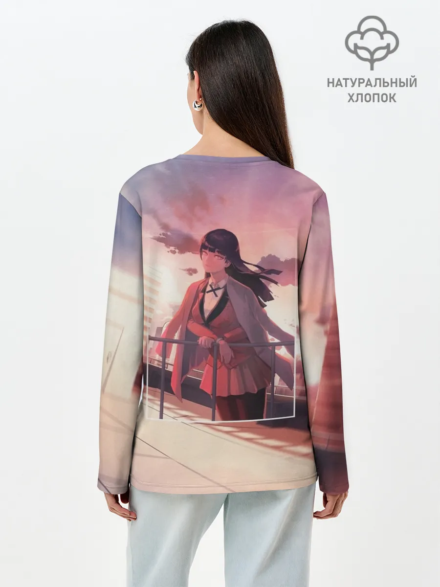 Лонгслив женский. Хлопок / Kakegurui Yumeko Jabami art