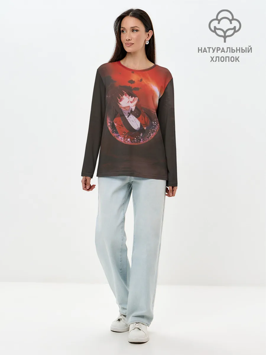 Лонгслив женский. Хлопок / Kakegurui Yumeko Jabami art