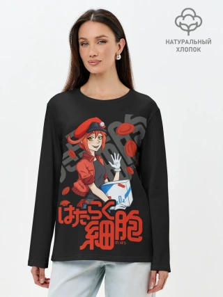 Лонгслив женский. Хлопок / Эритроцит