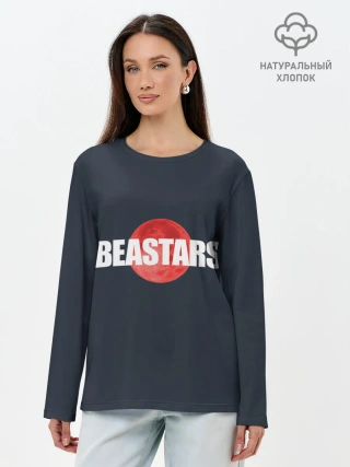 Лонгслив женский. Хлопок / Red moon | Beastars