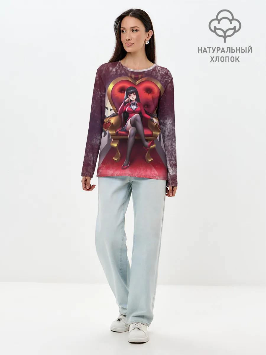 Лонгслив женский. Хлопок / Какэгуруи | Юмэко Джабами