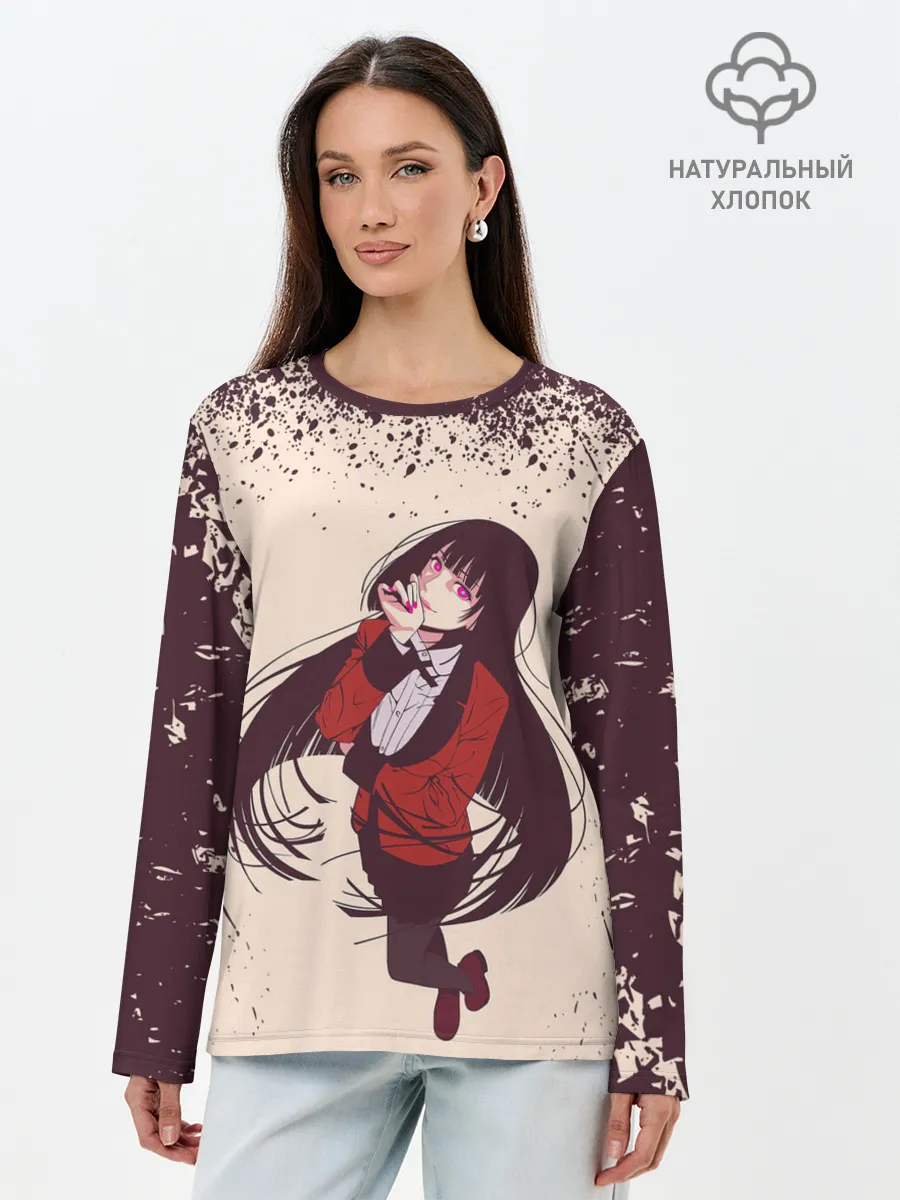 Лонгслив женский. Хлопок / Kakegurui | Yumeko Jabami