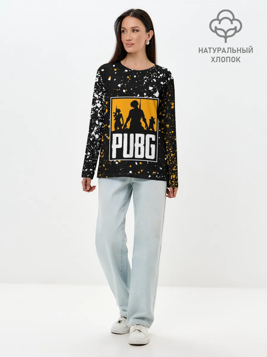 Лонгслив женский. Хлопок / PUBG / ПАБГ / ГРАНЖ