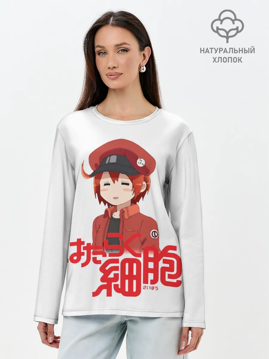 Лонгслив женский. Хлопок / Sekkekkyuu