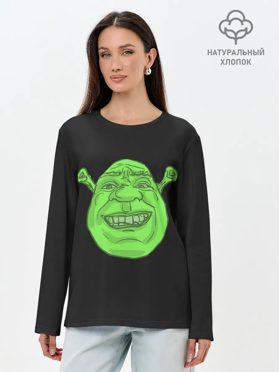 Лонгслив женский. Хлопок / Shreks Face