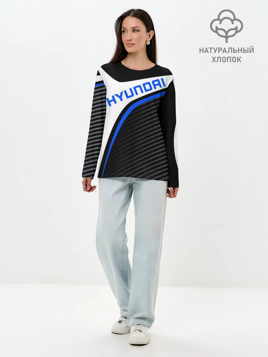 Лонгслив женский. Хлопок / HYUNDAI / ХЕНДАЙ / SPORT