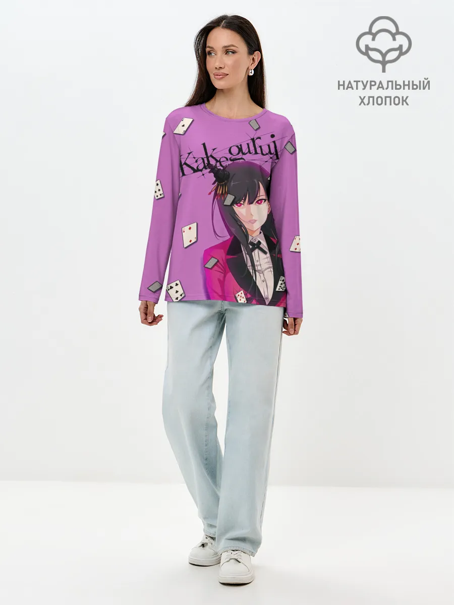 Лонгслив женский. Хлопок / Kakegurui | Yumeko Jabami
