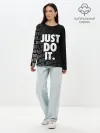 Лонгслив женский. Хлопок / JUST DO IT / ПРОСТО СДЕЛАЙ ЭТО