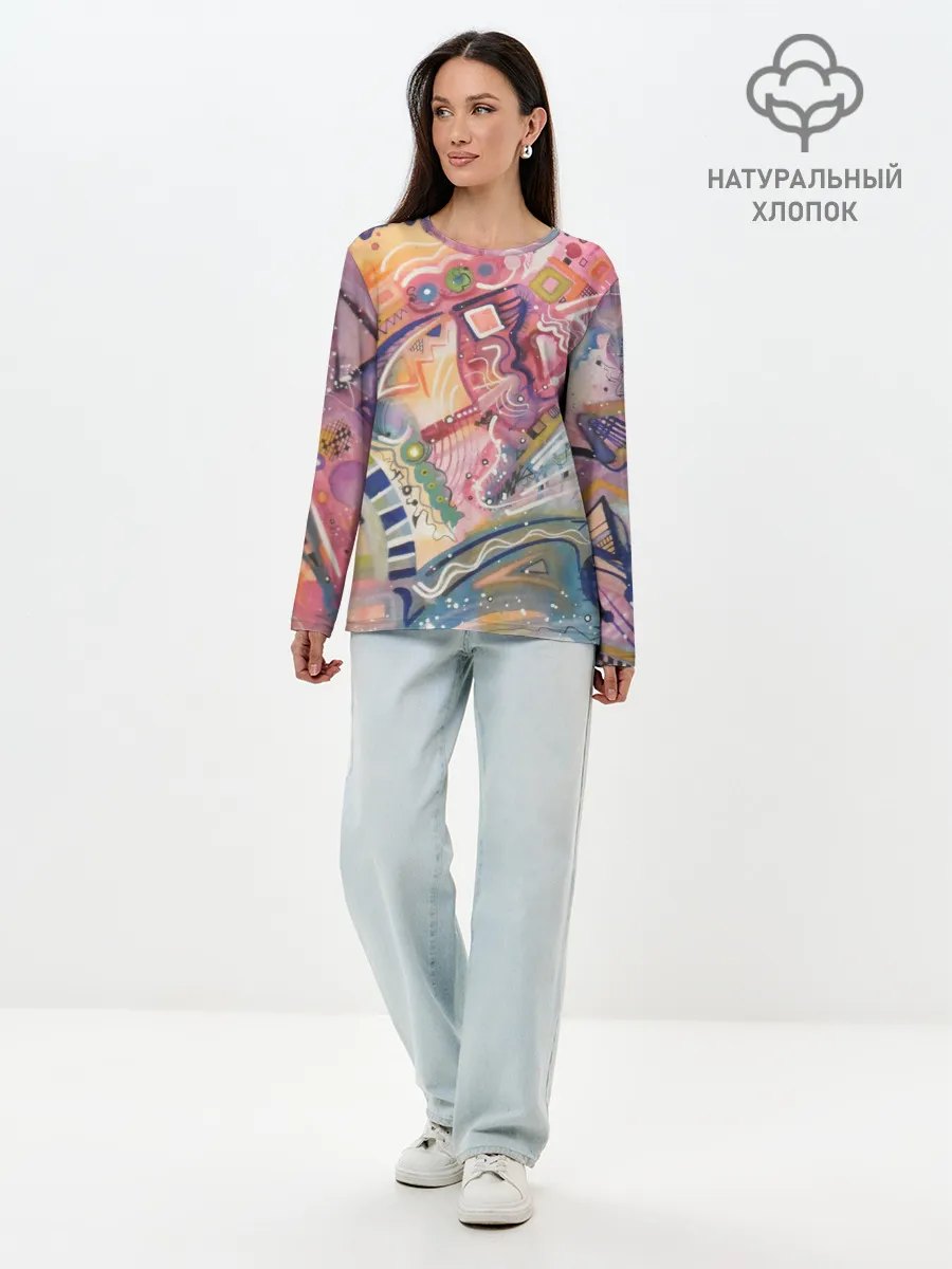 Лонгслив женский. Хлопок / HAPPY END