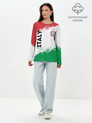 Лонгслив женский. Хлопок / MADE IN ITALY