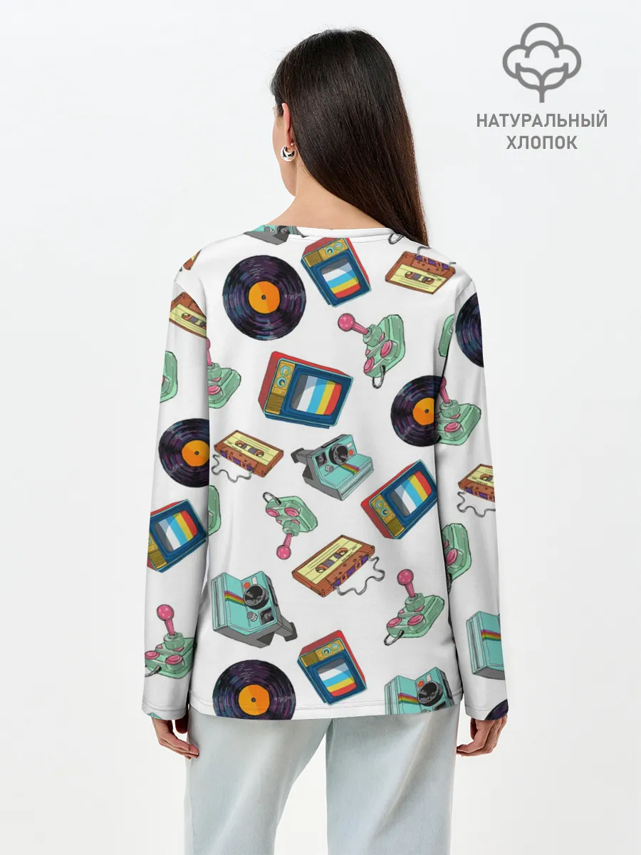 Лонгслив женский. Хлопок / Стиль 80х
