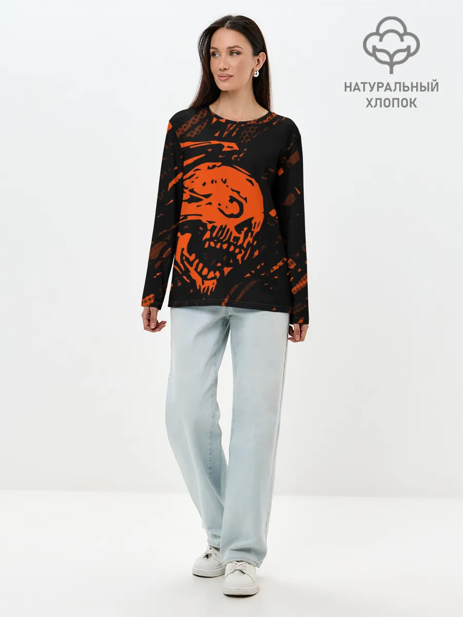 Лонгслив женский. Хлопок / Without a soul