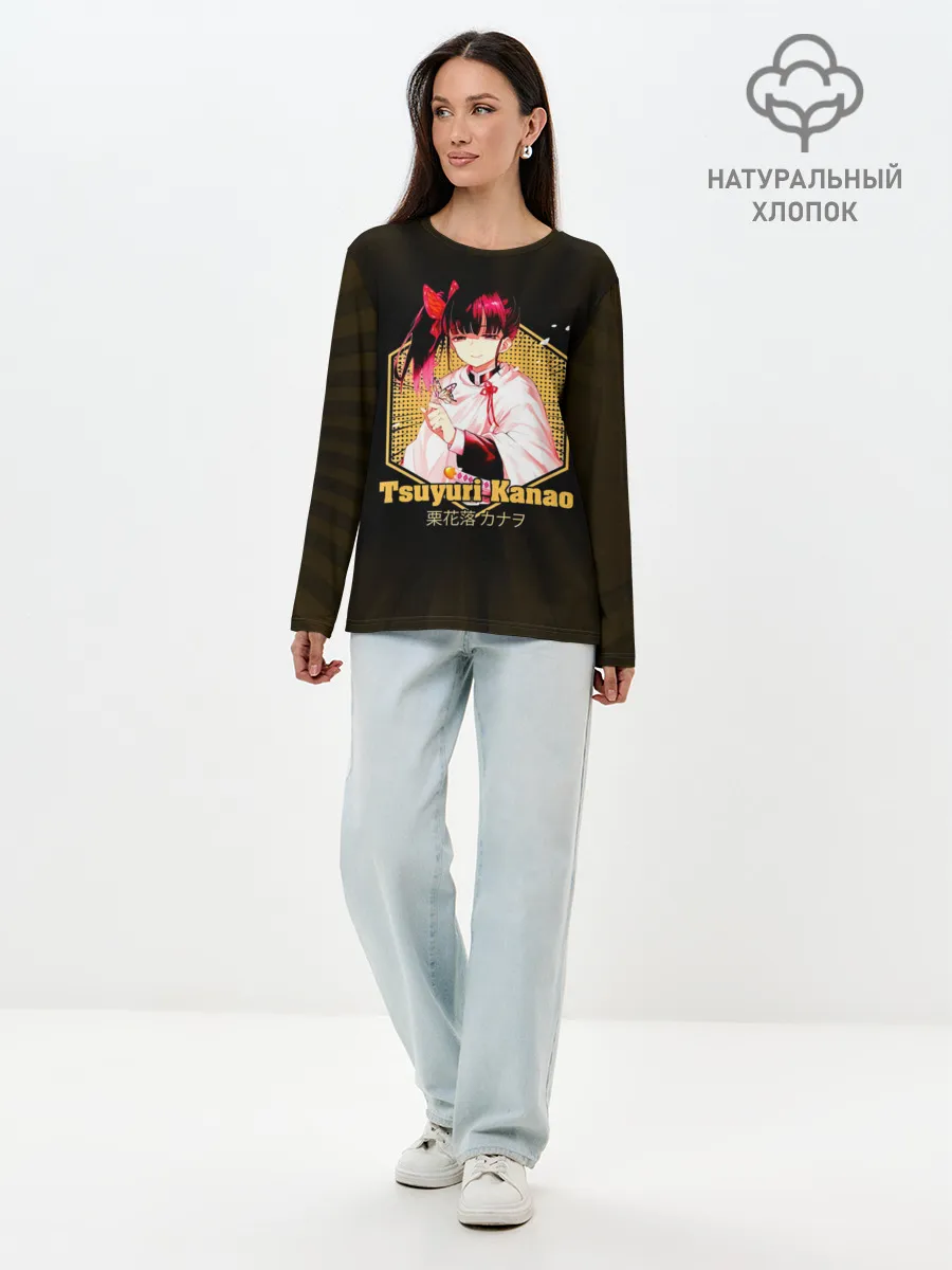 Лонгслив женский. Хлопок / Tsuyuri Kanao Kimetsu no Yaiba