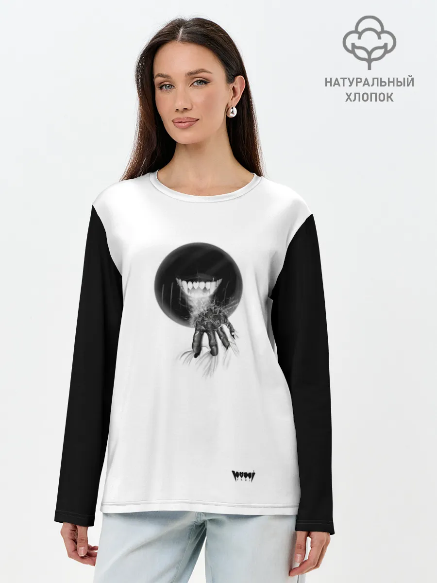 Лонгслив женский. Хлопок / Yami: cell 3D