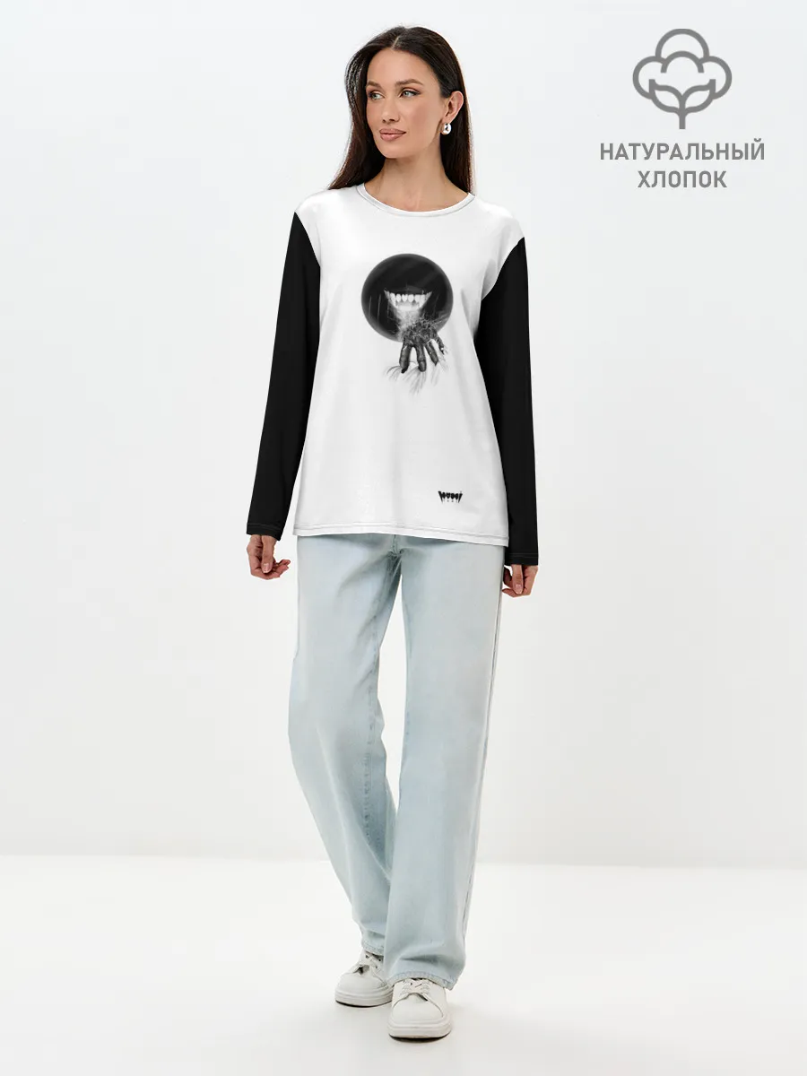 Лонгслив женский. Хлопок / Yami: cell 3D