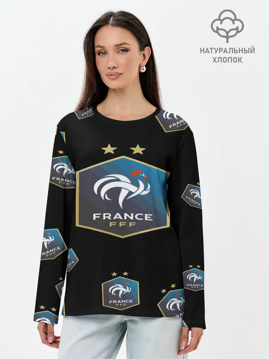 Лонгслив женский. Хлопок / Сборная Франции