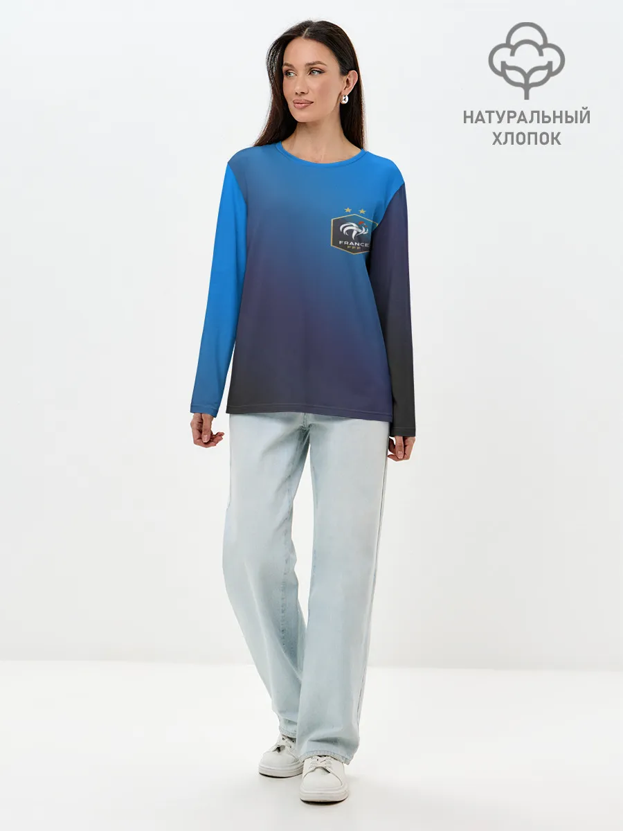 Лонгслив женский. Хлопок / Сборная Франции