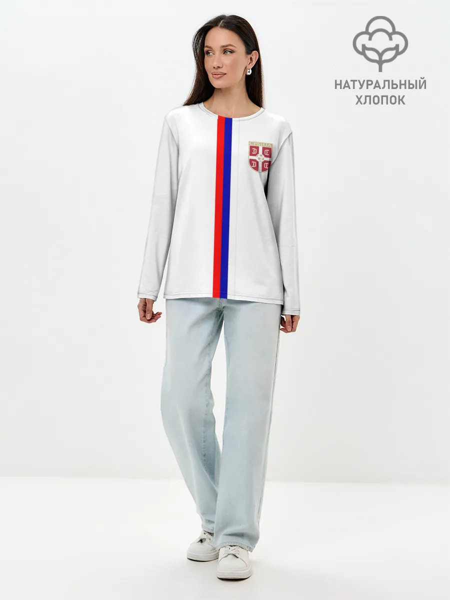 Лонгслив женский. Хлопок / Сборная Сербии