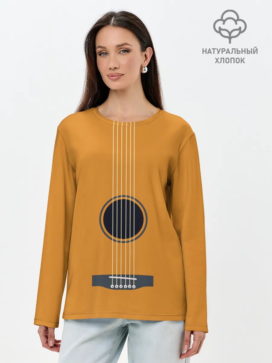 Лонгслив женский. Хлопок / ГИТАРА
