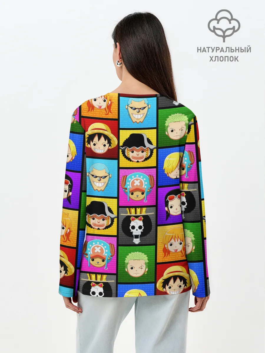 Лонгслив женский. Хлопок / ONE PIECE / ВАН ПИС / ГЕРОИ
