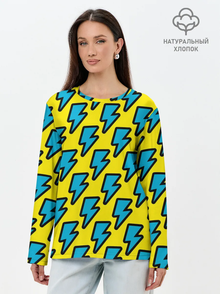 Лонгслив женский. Хлопок / Молнии