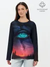 Лонгслив женский. Хлопок / Глаза в небе