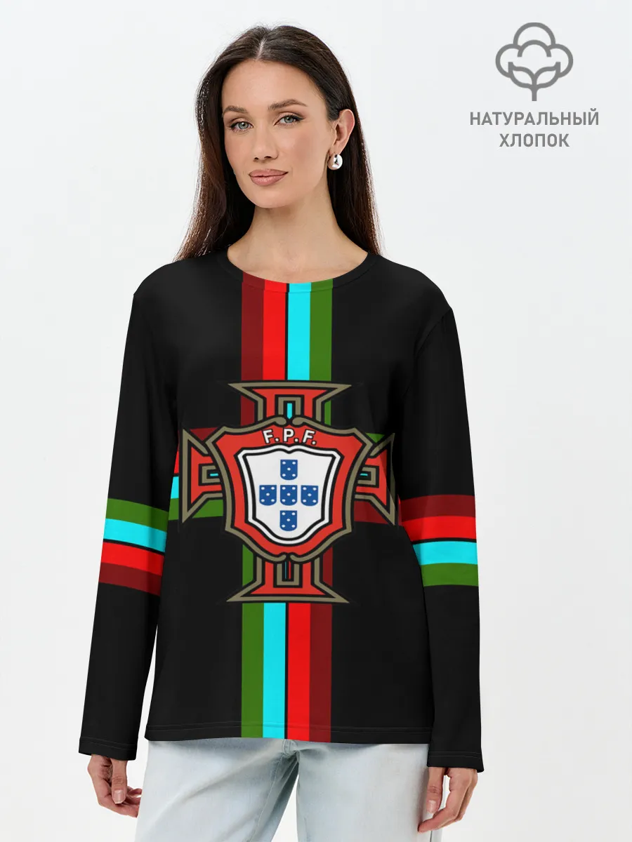 Лонгслив женский. Хлопок / Сборная Португалии