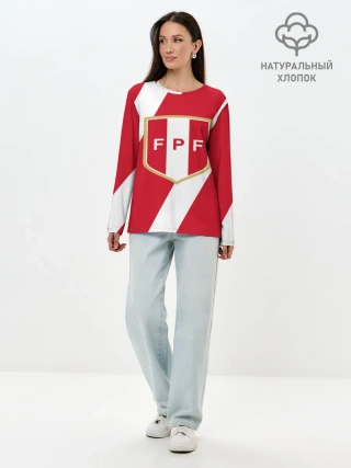 Лонгслив женский. Хлопок / Сборная Перу