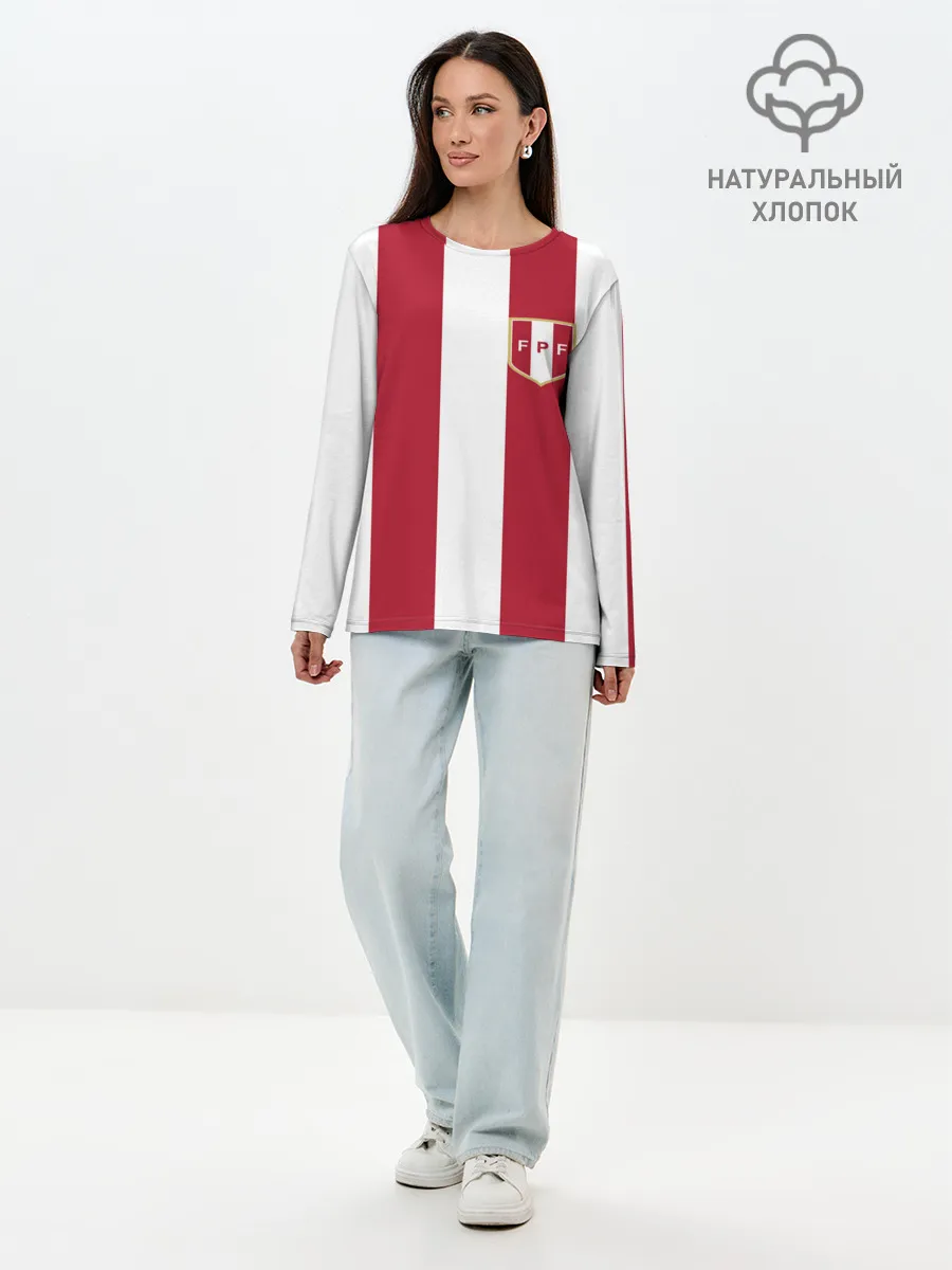 Лонгслив женский. Хлопок / Сборная Перу.