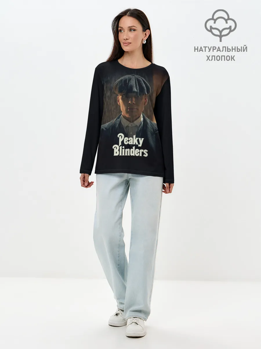 Лонгслив женский. Хлопок / Острые Козырьки Томас Шелби