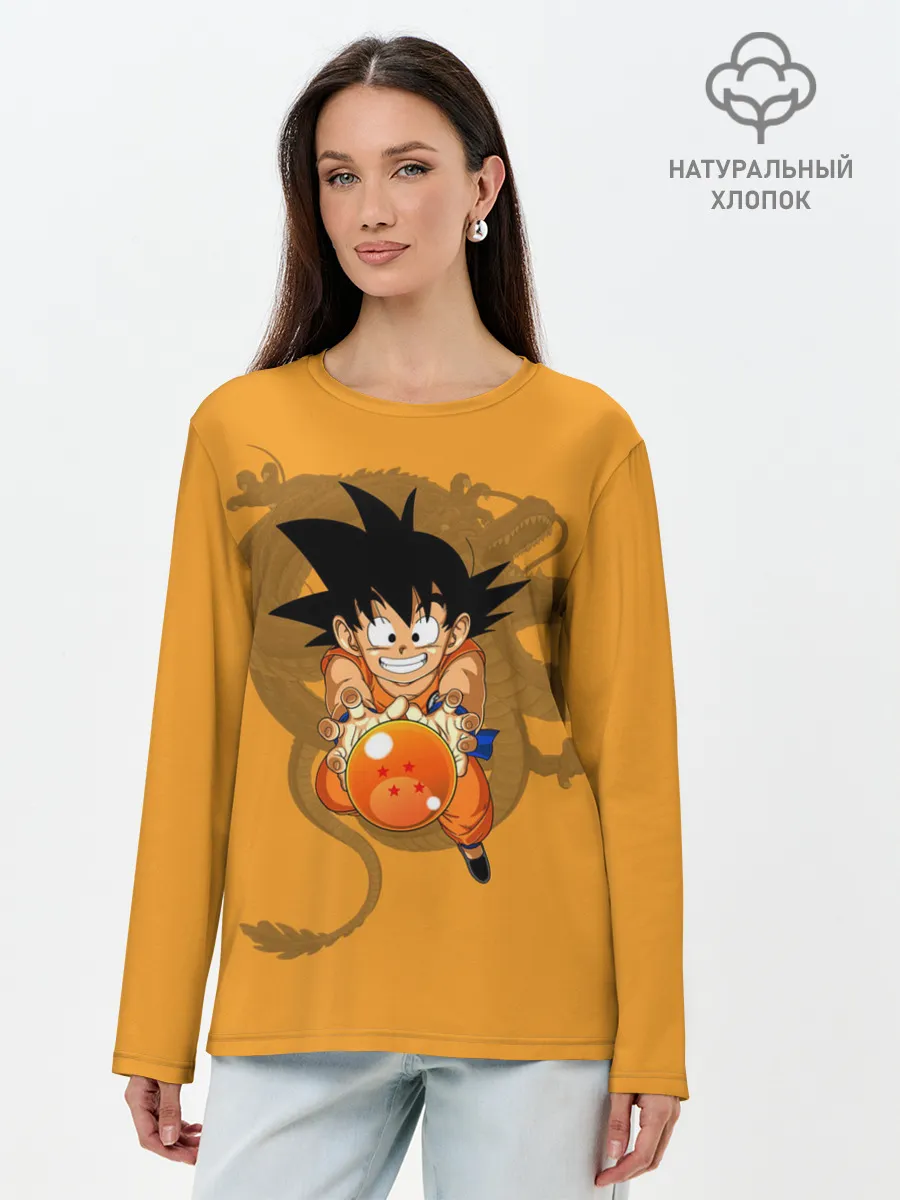 Лонгслив женский. Хлопок / Kid Goku