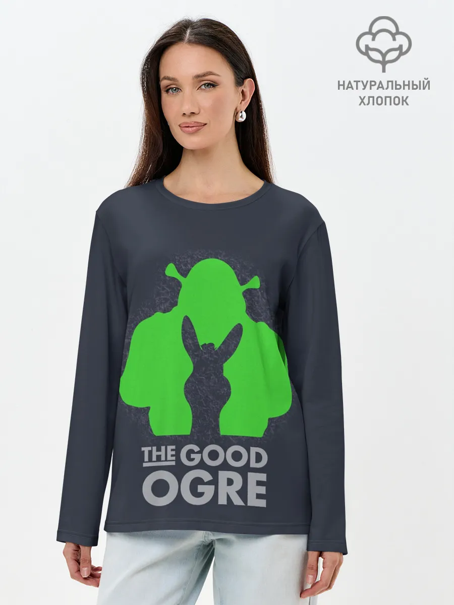 Лонгслив женский. Хлопок / Добрый людоед